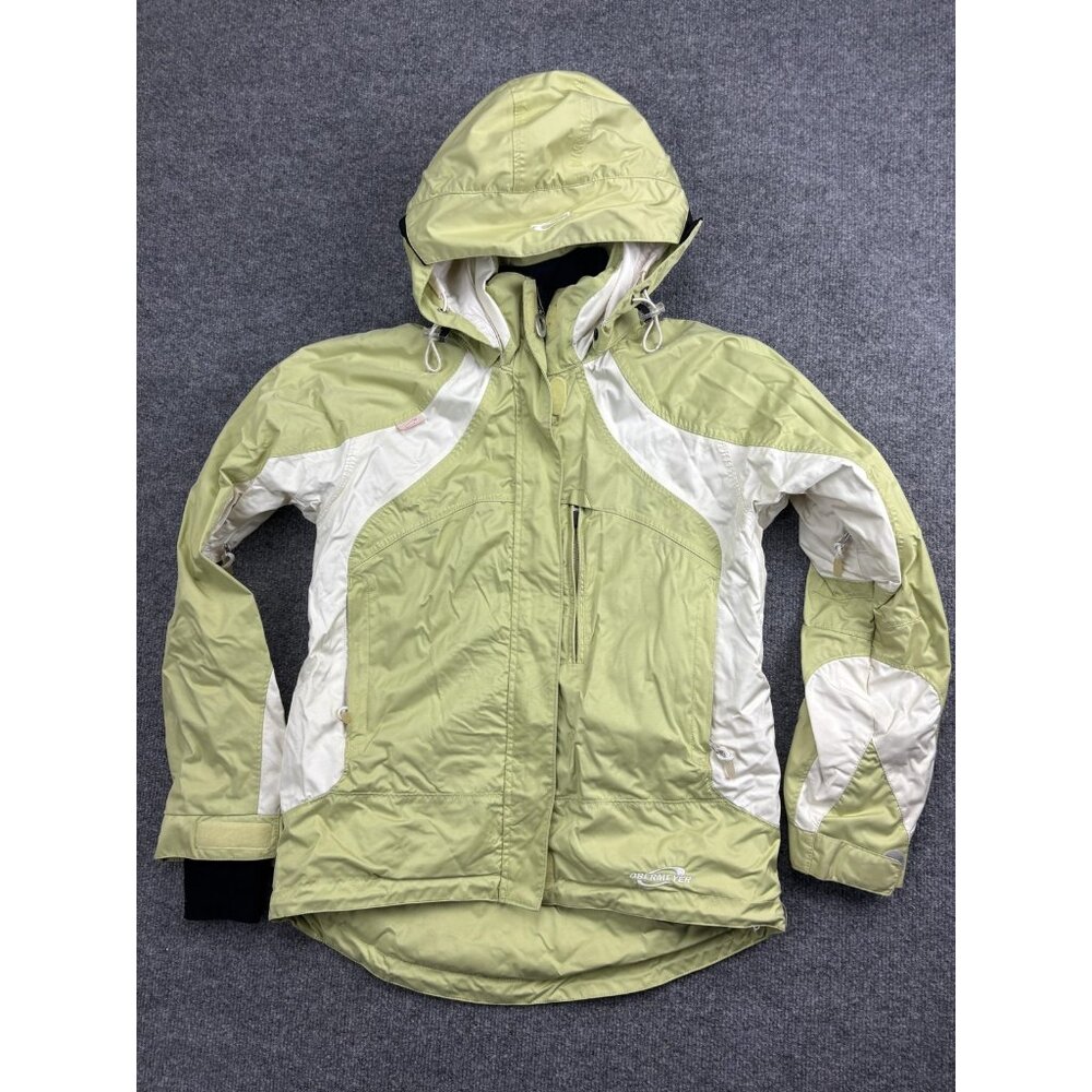 Obermeyer Jacket Womens 4 Green White AL3 Hooded Weather System‎ Ski Snowboard